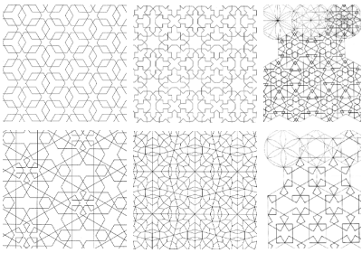 Some examples of the complex symmetries used in Islamic temple decoration
